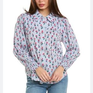 ANTHROPOLOGIE | ROLLER RABBIT LERIDA NOEMIE BLOUSE MEDIUM FLORAL PRINT